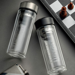 梦尚 双层隔热玻璃杯 300ML