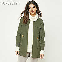 Forever21 长款实用工装夹克外套女