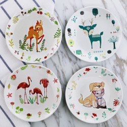 4件套创意密胺小盘子蛋糕碟