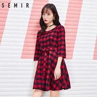 Semir 森马 17027140052 女士格子连衣裙