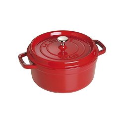 双立人旗下 STAUB 珐琅铸铁锅 18cm 樱桃红 (送保鲜盒套装)