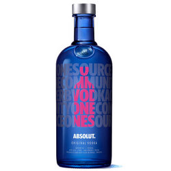 ABSOLUT VODKA 绝对伏特加 敢爱为先 伏特加酒 限量瓶 700ml *2件