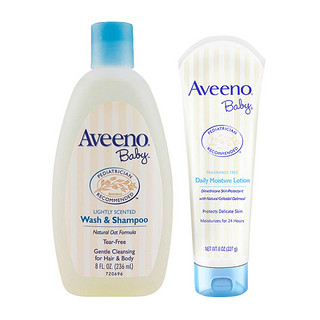 Aveeno 艾维诺 婴儿天然燕麦润肤乳227g+燕麦无泪洗发沐浴露236ml