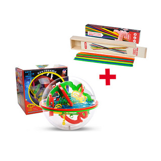 移动专享：米米智玩 3D立体迷宫球+彩色游戏棒 儿童玩具组合套装