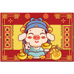 京华 简约喜庆地毯 60*40cm