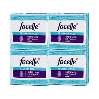 Facelle 菲思乐 丝滑超薄日用量多卫生巾4滴 280mm *12片 *4包*2件