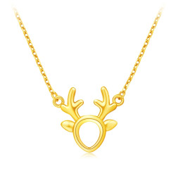 chowtaifook周大福17916系列圣诞小鹿22k金项链套链