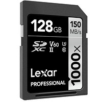  Lexar 雷克沙 1000X SDXC UHS-II U3 SD存储卡128GB 