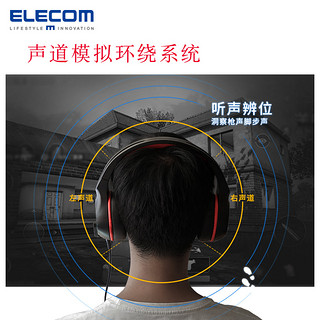 ELECOM 宜丽客 HS-G01 耳机 (可切换、动圈、头戴式、16Ω、黑色)