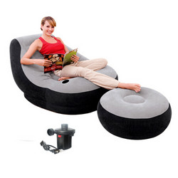 INTEX 充气沙发单人懒人休闲沙发 躺椅 折叠椅 阳台午休椅68564