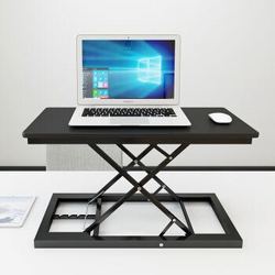佰泽 站立式电脑桌办公桌工作台升降电脑桌电脑支架 黑色21031-2