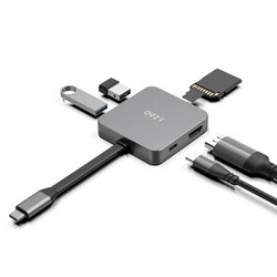 京造 Type-C便携式扩展坞 6合1 USB-C转HDMI/PD充电转换器数据线 华为P20/Mate20苹果MacBook4K投屏拓展坞