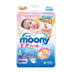 moony 尤妮佳 新生儿纸尿裤 NB90片