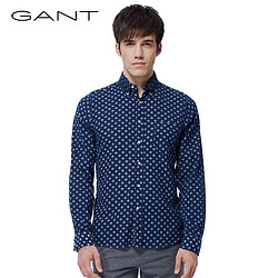 GANT/甘特春夏新品 男士棉修身版扣领尖领长袖衬衫 341710