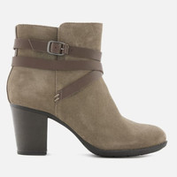 Clarks Enfield Coco 女士真皮粗跟短靴