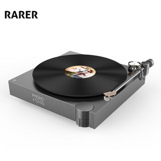 新品预约:瑞珥（RARER）R1 LP黑胶唱片机 无线蓝牙桌面音响 智能音箱 HiFi高保真电唱机 USB/FM 枪灰色