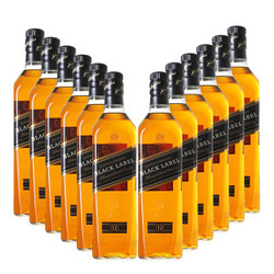 Johnnie Walker尊尼获加黑牌12年调配型苏格兰威士忌700ml*12瓶 带盒整箱装