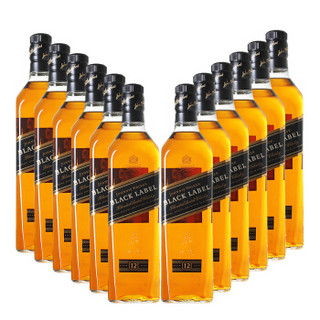 Johnnie Walker尊尼获加黑牌12年调配型苏格兰威士忌700ml*12瓶 带盒整箱装 *2件