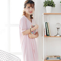 乐蜗家纺LOVO 乐我家纺 女士短袖衬衫家居服