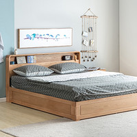 预售：维莎 w2016-y 日式橡木箱体床 低铺板 1.2米
