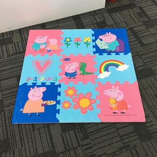 小猪佩奇（Peppa Pig）佩奇幸福 EVA地垫 宝宝爬行垫防滑泡沫垫玩具 儿童拼接爬爬垫30*30*1cm（9片装）