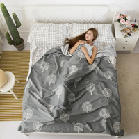 ALPINT MOUNTAIN 隔脏睡袋纯棉便携式旅行旅游宾馆酒店防脏床单成人室内 幸福树180*230cm