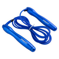 普为特POVIT 钢丝跳绳专业高速轴承成人健身减肥金属手柄加粗可调节钢丝绳 蓝色P-128