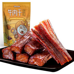 ileven 手撕牛肉干 蒙古特产零食（原味）100g *7件 +凑单品