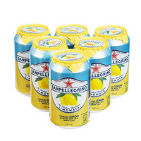 S.PELLECRINO 圣培露 柠檬果汁饮料 (330ml*6罐、柠檬味)