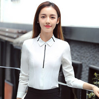 俞兆林 时尚修身职业衬衫女YWXF183303白色衬衫L