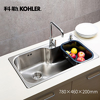 科勒 45925T（同3726） 厨房水槽304不锈钢单槽台上厨盆洗菜盆