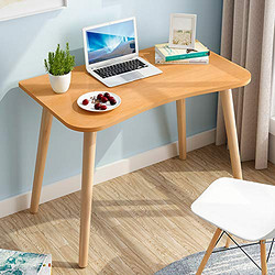 实木桌腿电脑台式桌北欧书桌椅组装卧室写字桌电脑桌家用简易办公桌会客桌 (80x50cm北欧松木色)