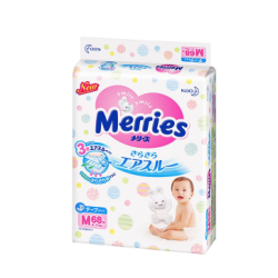 Merries 妙而舒 婴儿纸尿裤 M68片 *9件