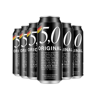 5.0 ORIGINAL 进口黑啤 (500ml、6、5.0%vol、听装、11.2°P)