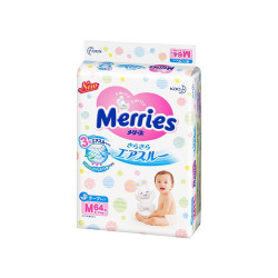Merries 妙而舒 婴儿纸尿裤 M64片 *9件