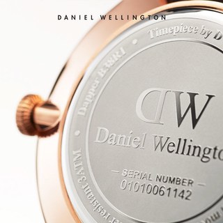 Daniel Wellington 1101DW 男士手表 (圆形、皮革、白色)