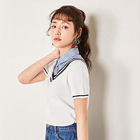 Semir 森马 14-997070264 女士学院风短袖两件套