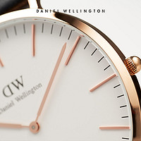 Daniel Wellington classic对表 经典皮带情侣对表