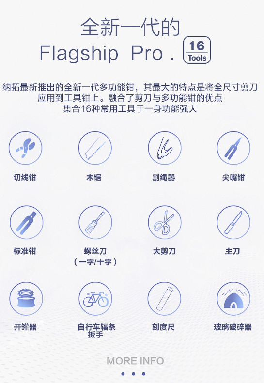 NexTool 纳拓  战舰Pro 多功能工具钳组合钳 