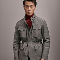Massimo Dutti 03469200802 男士工装羊毛外套