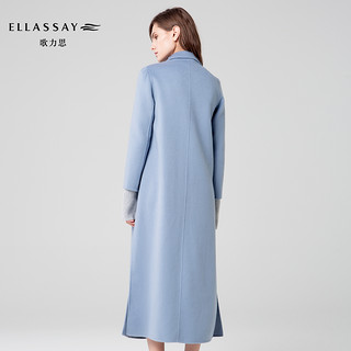 ELLASSAY 歌力思 E174D05400 山羊绒毛呢外套 (长款、 L、 淡蓝色)
