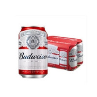 限地区、88VIP：Budweiser 百威啤酒 小麦醇正拉罐 330ml*6听 *6件 +凑单品