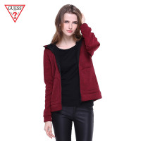 GUESS情侣款女士系带连帽加绒开衫卫衣-RG4K6400