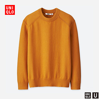 UNIQLO 优衣库 男装 棉混纺圆领针织衫(长袖)