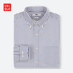 优衣库 优衣库 UNIQLO 414553 男装 精纺弹力修身条纹衬衫(长袖)