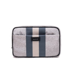 BALLY 巴利 QUINNY 135 男士条纹织物腰包斜挎包