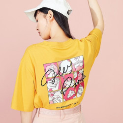 太平鸟 PEACEBIRD 太平鸟 喜茶联名系列 女士短袖T恤