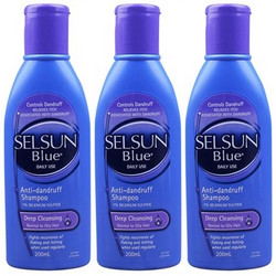 Selsun Blue 特效去屑止痒洗发水（适用于油性发质） 200ml*3瓶