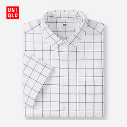 优衣库 UNIQLO 优衣库 416944 泡泡纱格子衬衫