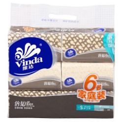 Vinda 维达 倍韧抽纸 2层180抽*6包+得宝 手帕纸 4层7张*12包